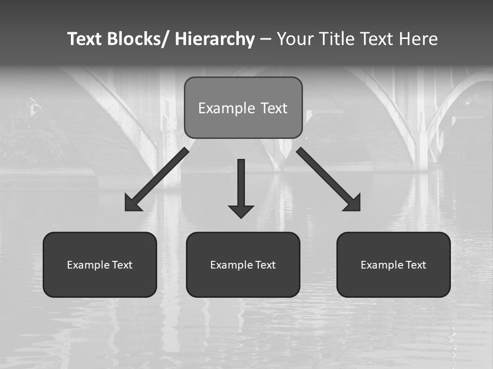 A Bridge Over A Body Of Water With Ducks In It PowerPoint Template
