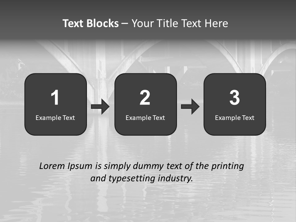 A Bridge Over A Body Of Water With Ducks In It PowerPoint Template