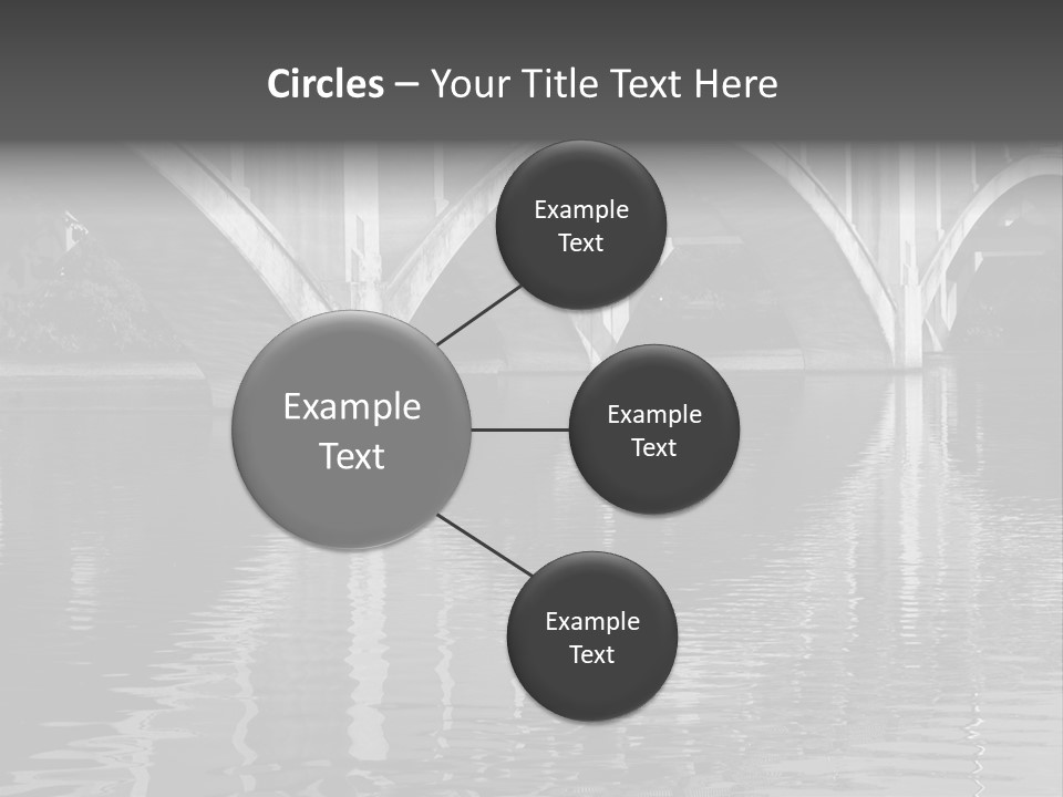 A Bridge Over A Body Of Water With Ducks In It PowerPoint Template