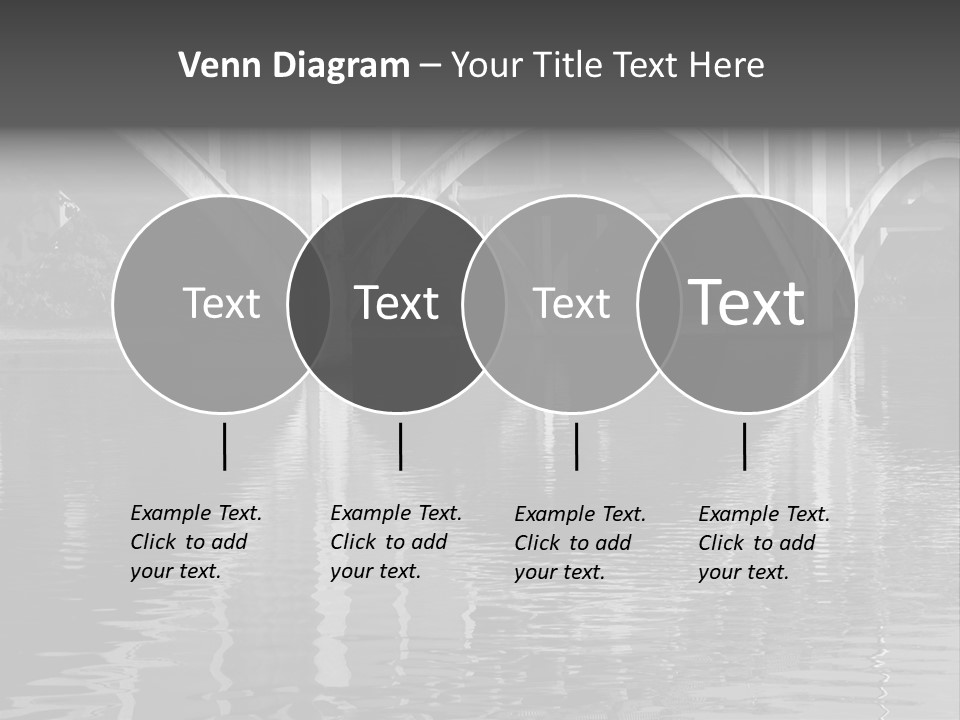 A Bridge Over A Body Of Water With Ducks In It PowerPoint Template