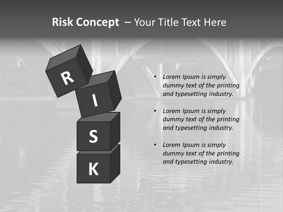 A Bridge Over A Body Of Water With Ducks In It PowerPoint Template