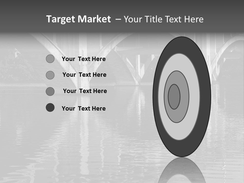 A Bridge Over A Body Of Water With Ducks In It PowerPoint Template