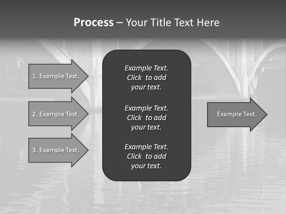 A Bridge Over A Body Of Water With Ducks In It PowerPoint Template