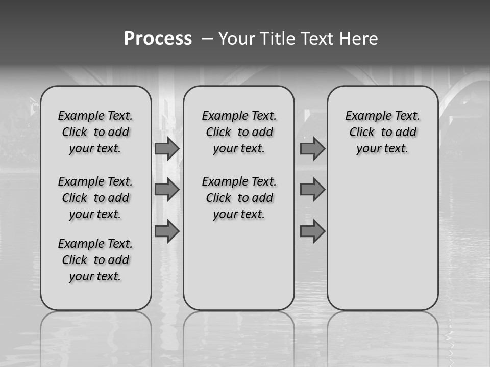 A Bridge Over A Body Of Water With Ducks In It PowerPoint Template