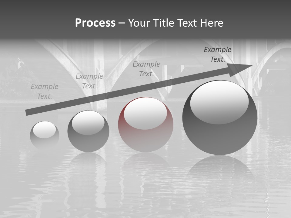 A Bridge Over A Body Of Water With Ducks In It PowerPoint Template