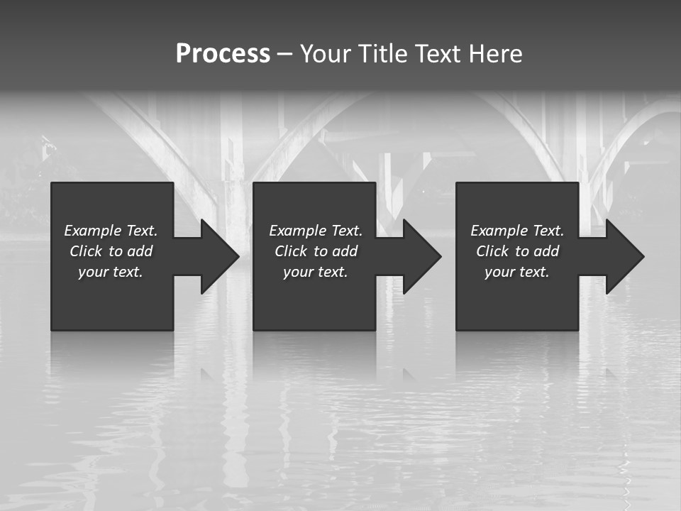 A Bridge Over A Body Of Water With Ducks In It PowerPoint Template