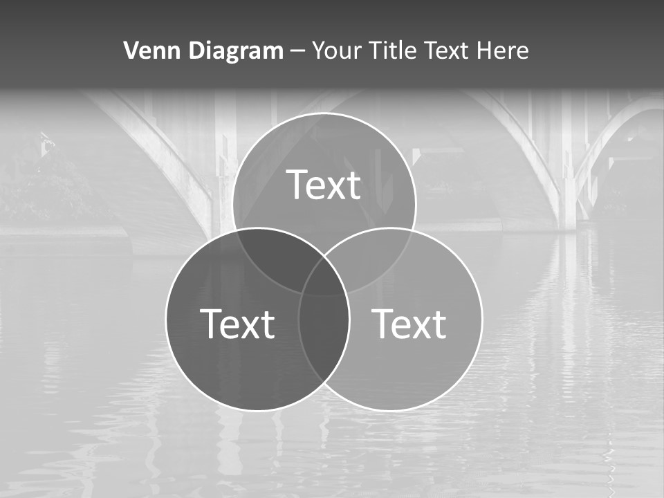 A Bridge Over A Body Of Water With Ducks In It PowerPoint Template