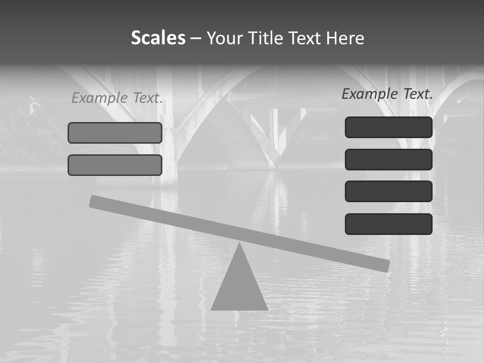 A Bridge Over A Body Of Water With Ducks In It PowerPoint Template