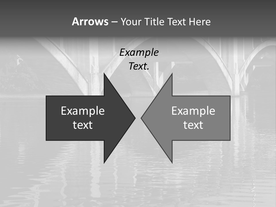 A Bridge Over A Body Of Water With Ducks In It PowerPoint Template
