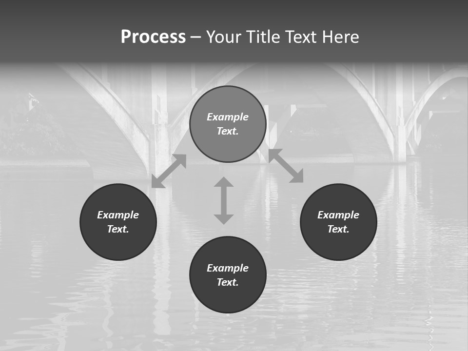 A Bridge Over A Body Of Water With Ducks In It PowerPoint Template