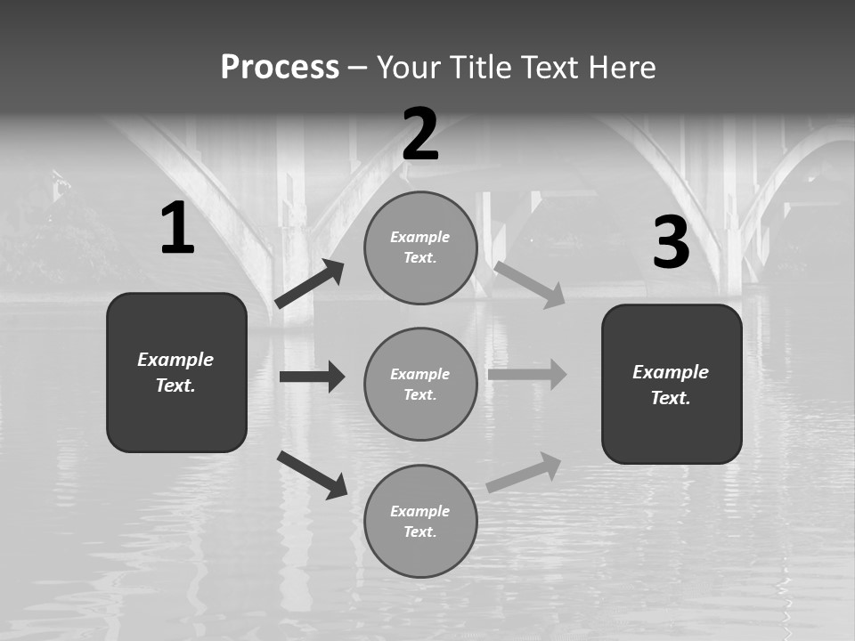 A Bridge Over A Body Of Water With Ducks In It PowerPoint Template
