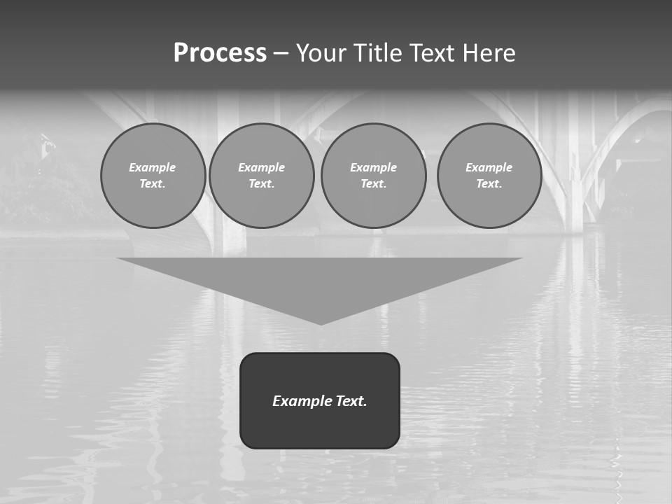 A Bridge Over A Body Of Water With Ducks In It PowerPoint Template