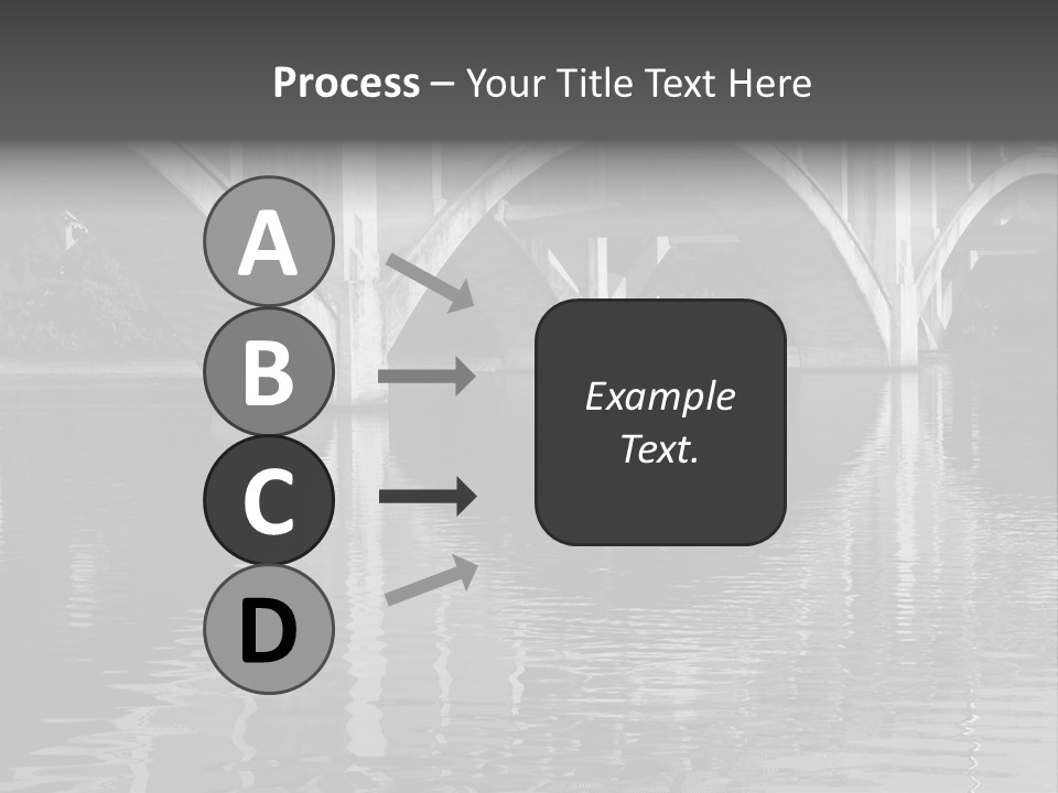 A Bridge Over A Body Of Water With Ducks In It PowerPoint Template