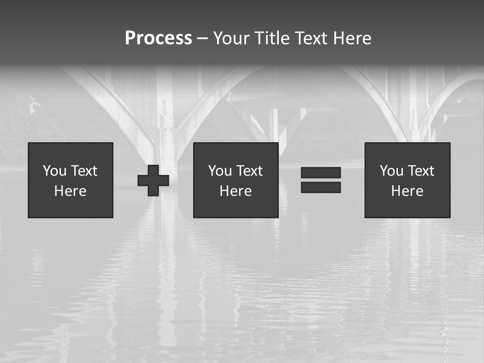 A Bridge Over A Body Of Water With Ducks In It PowerPoint Template
