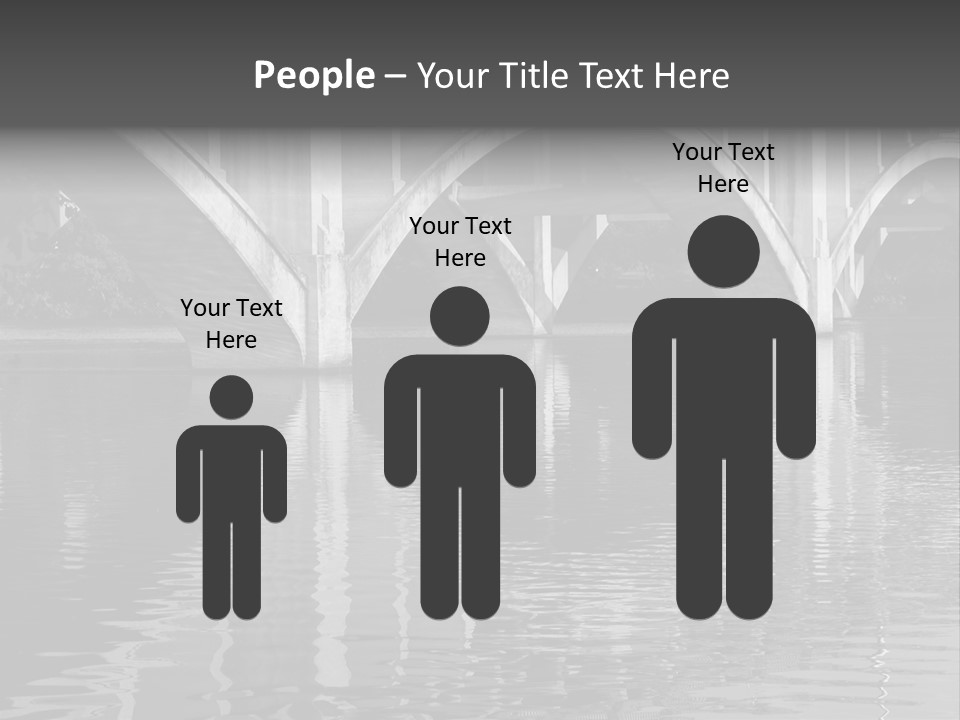 A Bridge Over A Body Of Water With Ducks In It PowerPoint Template