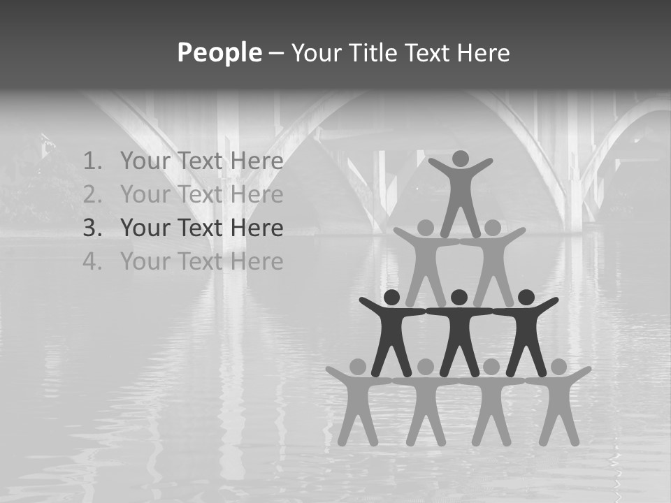 A Bridge Over A Body Of Water With Ducks In It PowerPoint Template