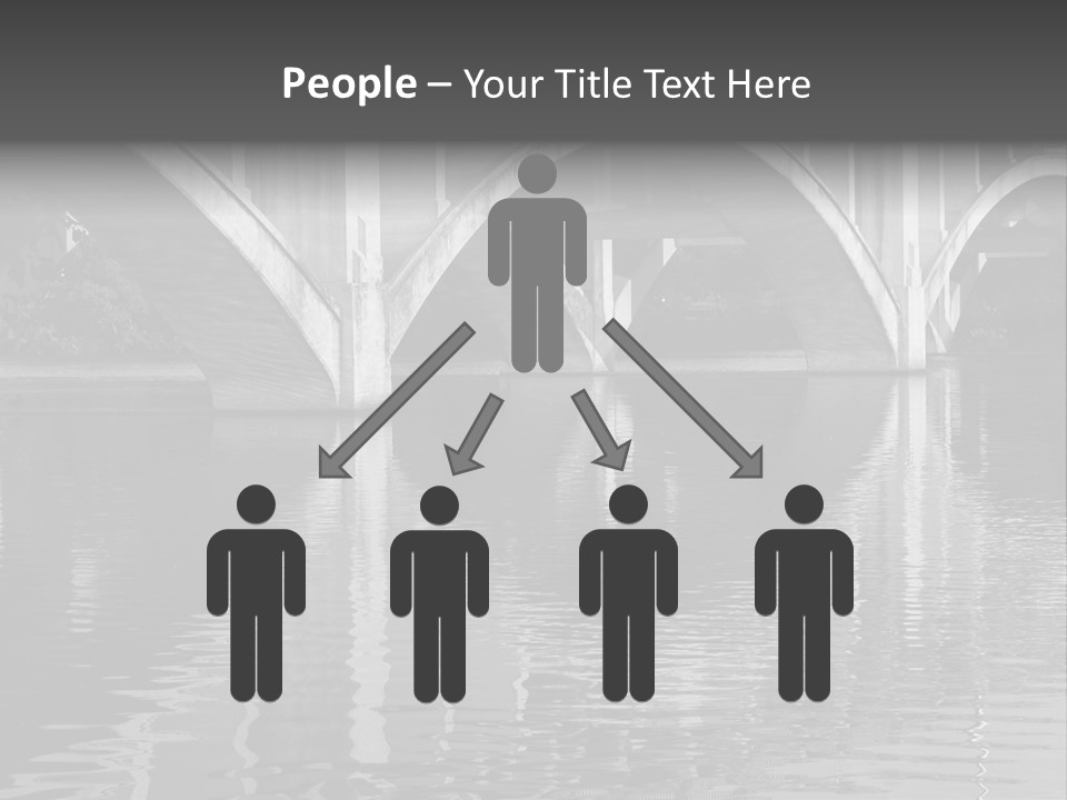 A Bridge Over A Body Of Water With Ducks In It PowerPoint Template