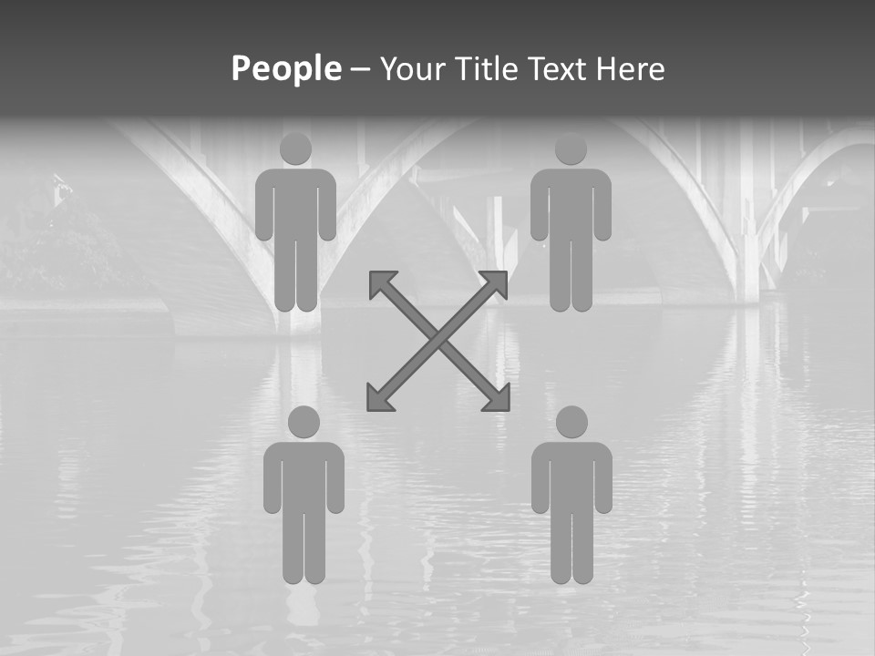 A Bridge Over A Body Of Water With Ducks In It PowerPoint Template