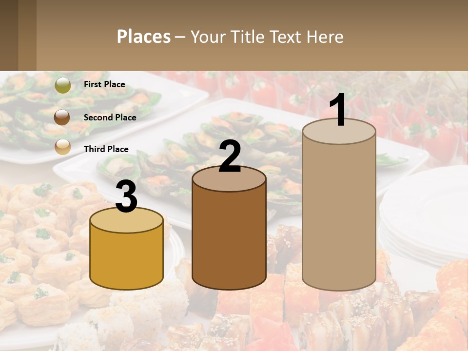 A Table With Plates Of Food On It PowerPoint Template