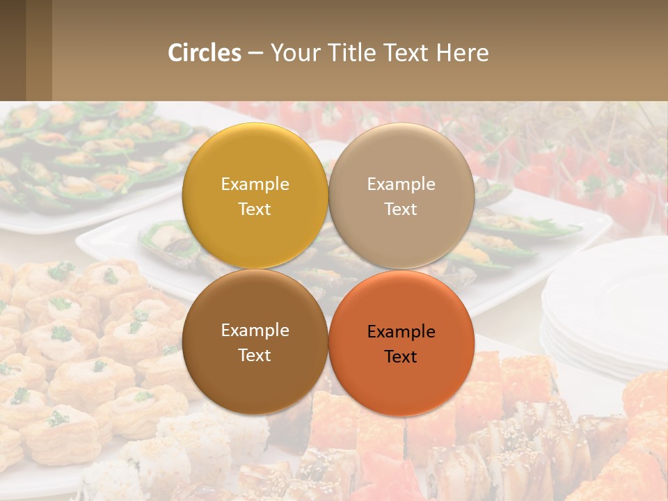 A Table With Plates Of Food On It PowerPoint Template