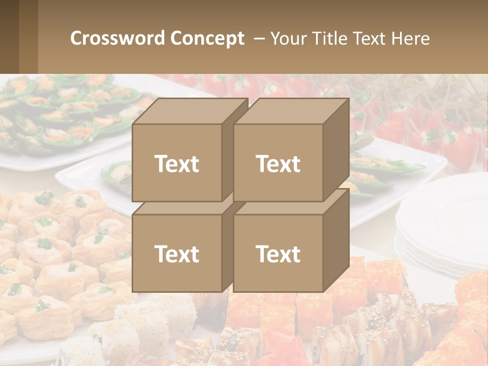 A Table With Plates Of Food On It PowerPoint Template