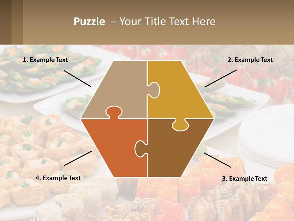 A Table With Plates Of Food On It PowerPoint Template