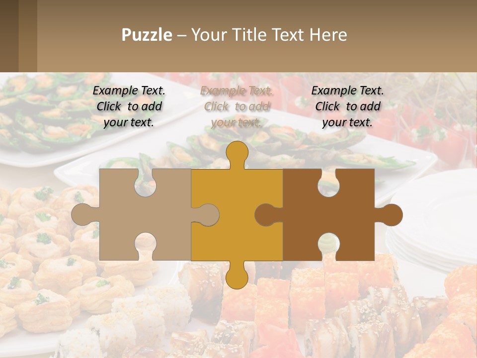 A Table With Plates Of Food On It PowerPoint Template