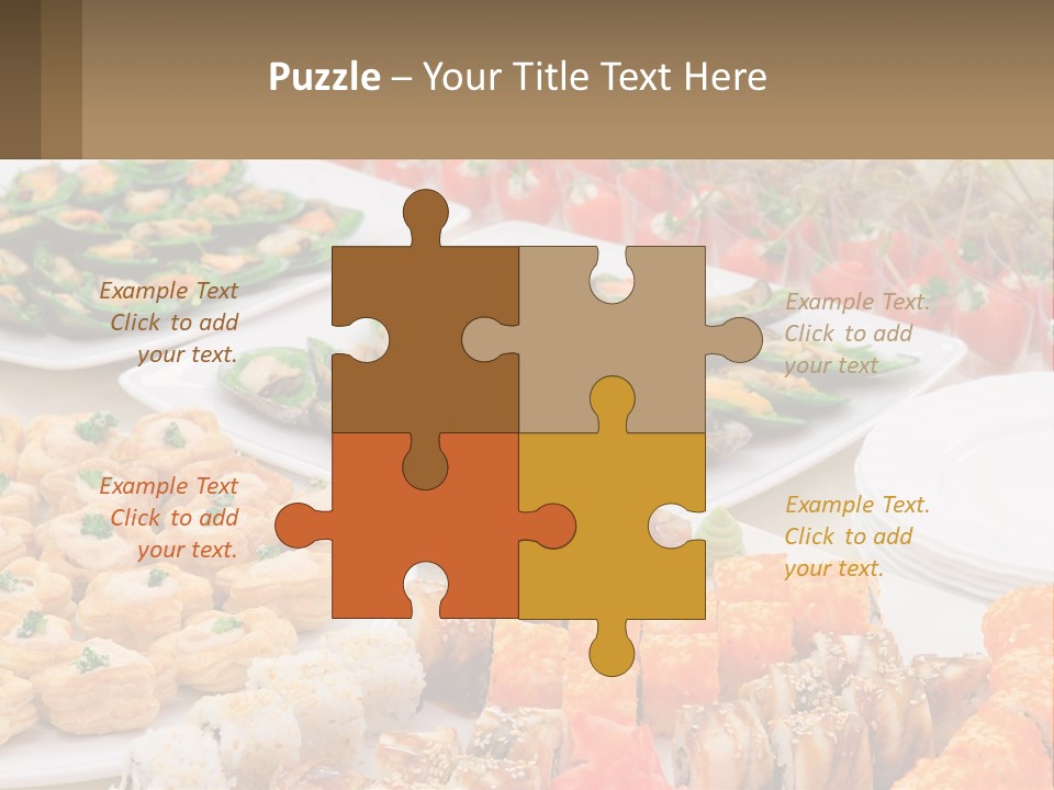 A Table With Plates Of Food On It PowerPoint Template
