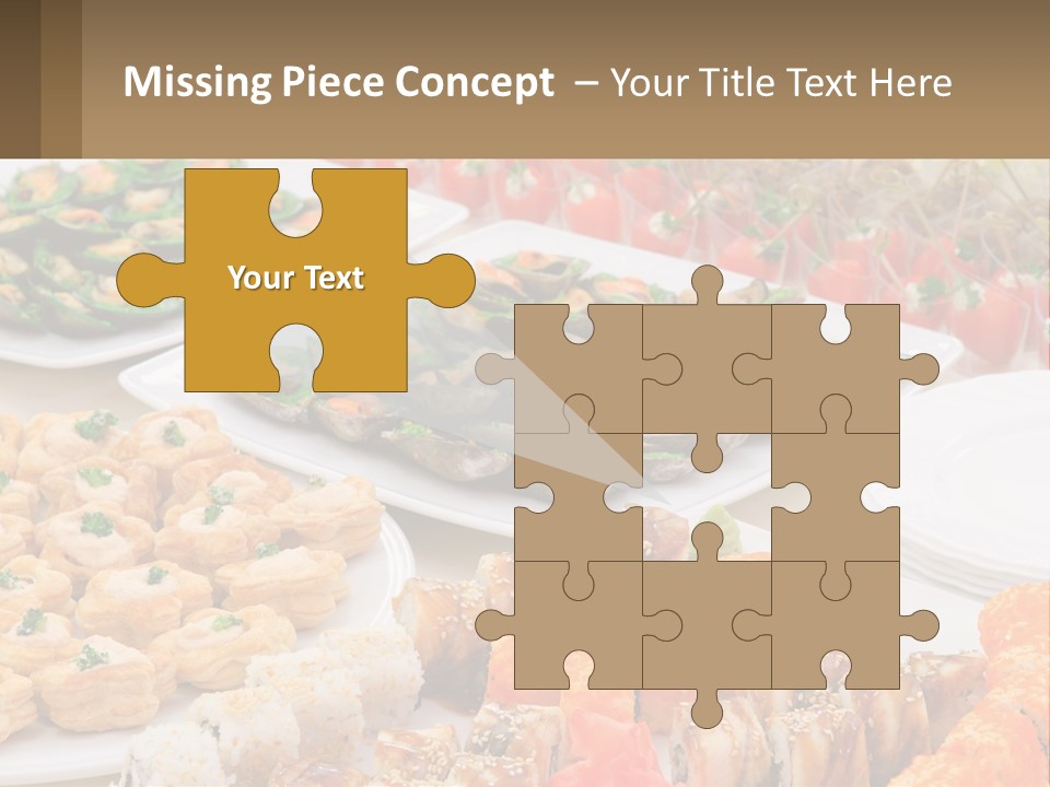 A Table With Plates Of Food On It PowerPoint Template
