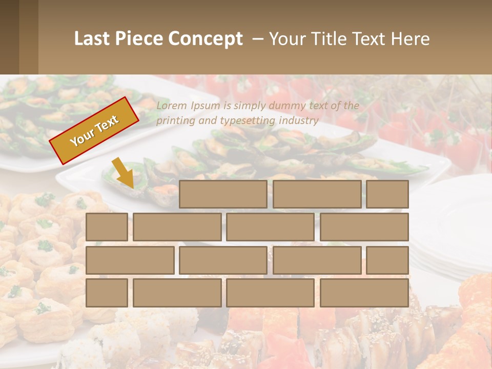 A Table With Plates Of Food On It PowerPoint Template