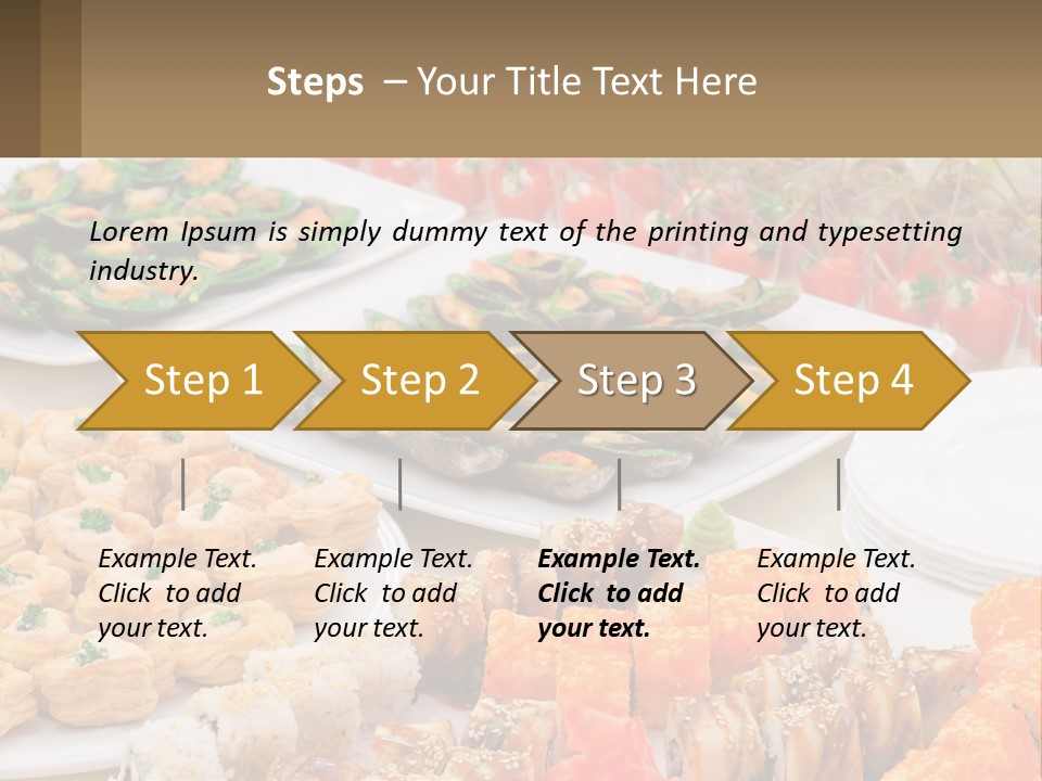 A Table With Plates Of Food On It PowerPoint Template
