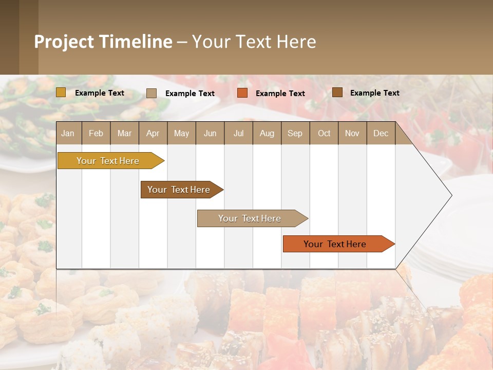 A Table With Plates Of Food On It PowerPoint Template