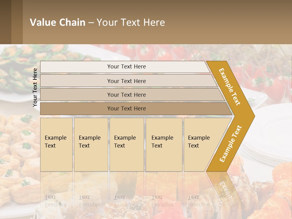 A Table With Plates Of Food On It PowerPoint Template