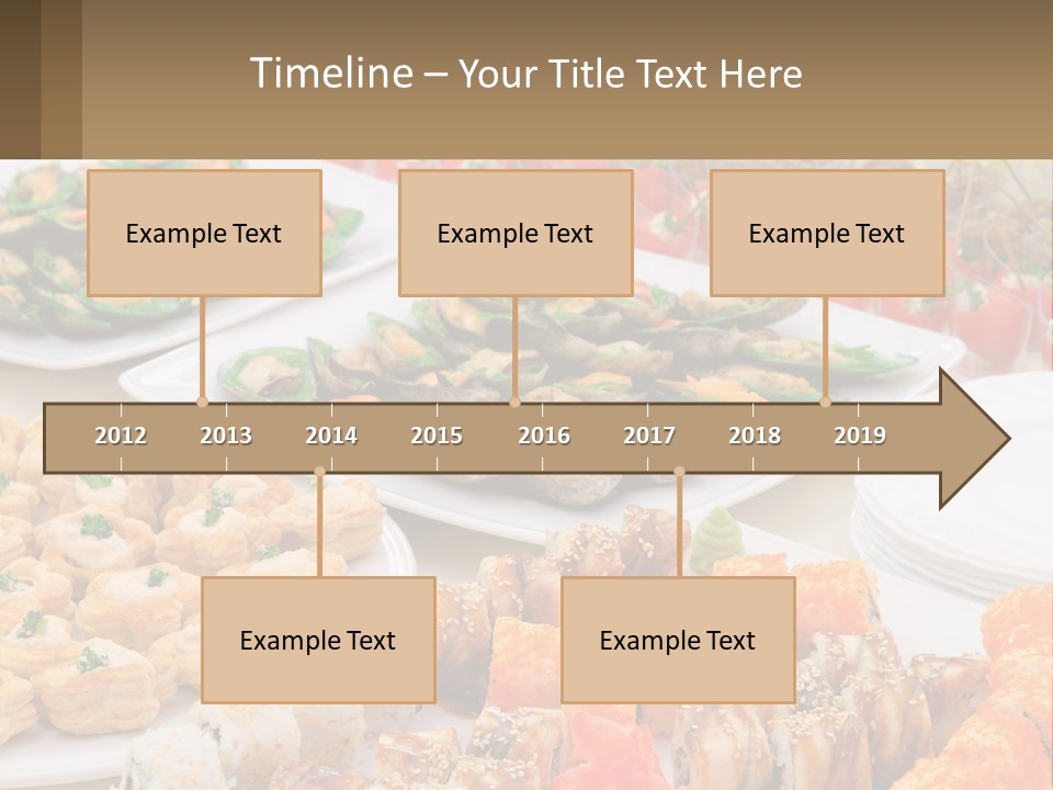 A Table With Plates Of Food On It PowerPoint Template