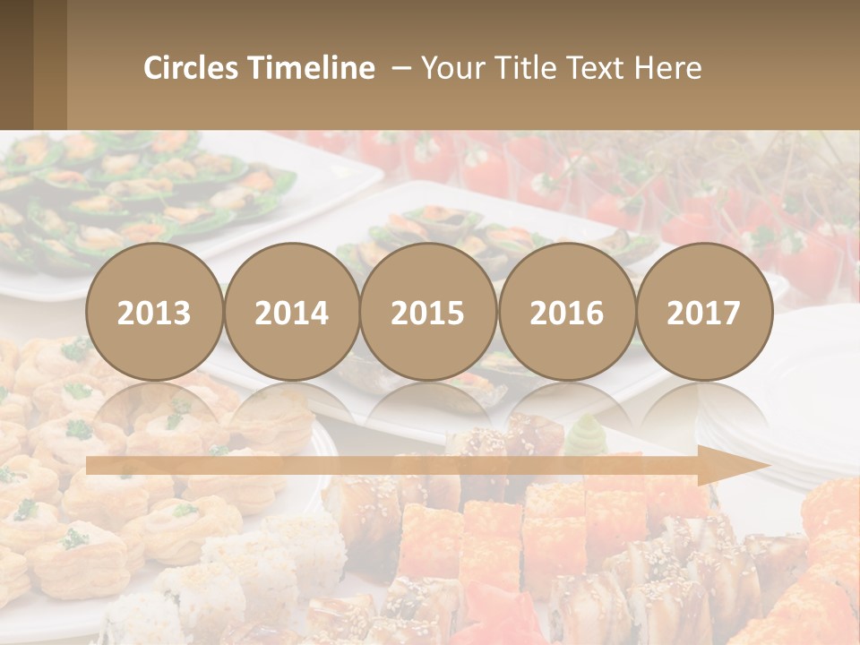 A Table With Plates Of Food On It PowerPoint Template