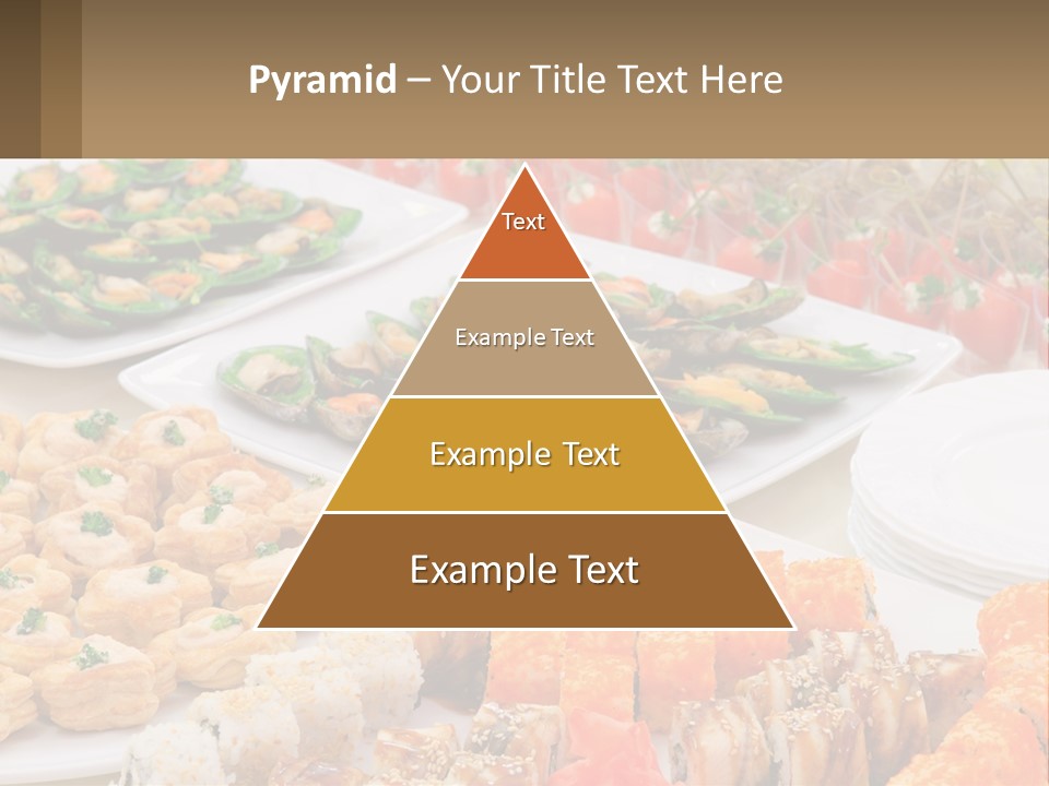 A Table With Plates Of Food On It PowerPoint Template