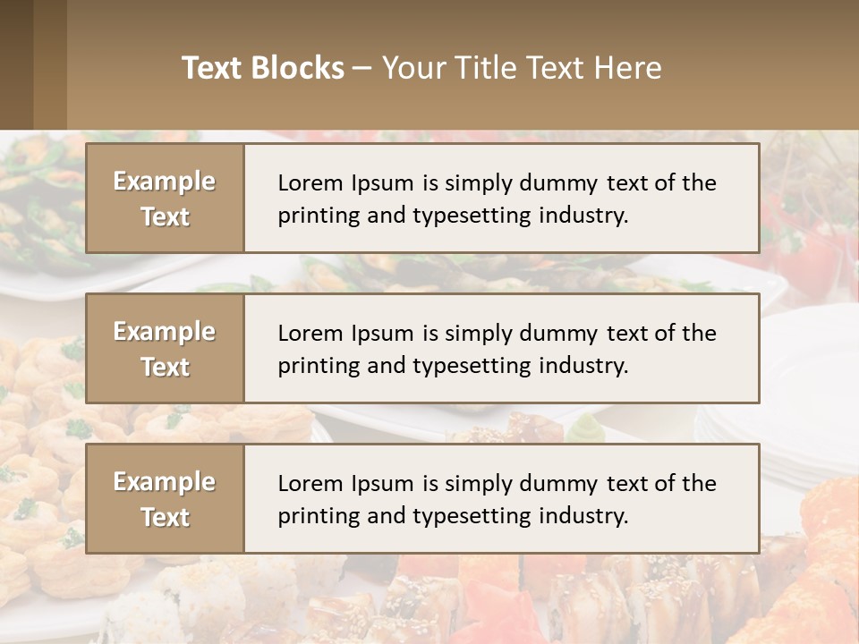 A Table With Plates Of Food On It PowerPoint Template