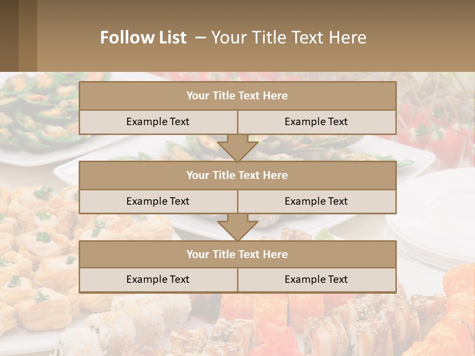 A Table With Plates Of Food On It PowerPoint Template