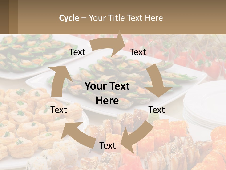 A Table With Plates Of Food On It PowerPoint Template