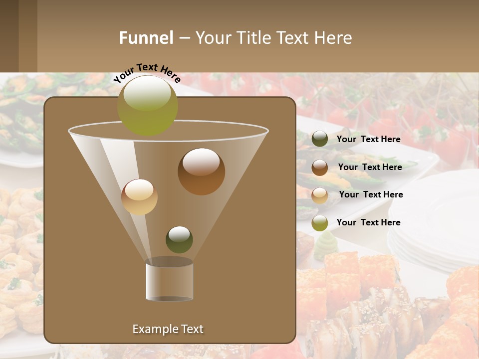 A Table With Plates Of Food On It PowerPoint Template