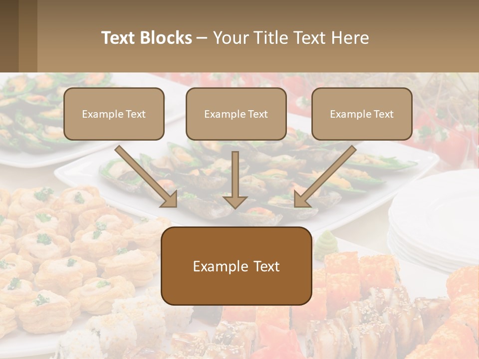 A Table With Plates Of Food On It PowerPoint Template