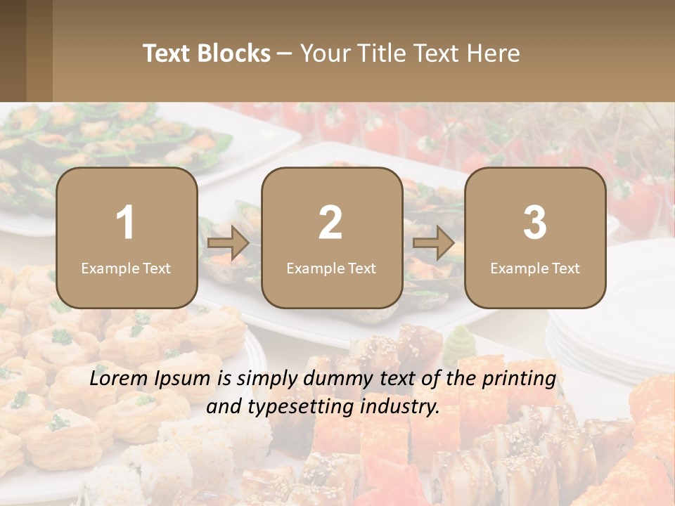 A Table With Plates Of Food On It PowerPoint Template