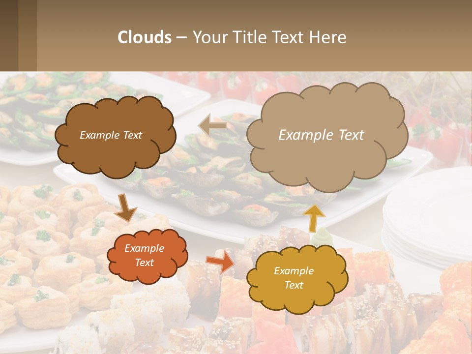 A Table With Plates Of Food On It PowerPoint Template