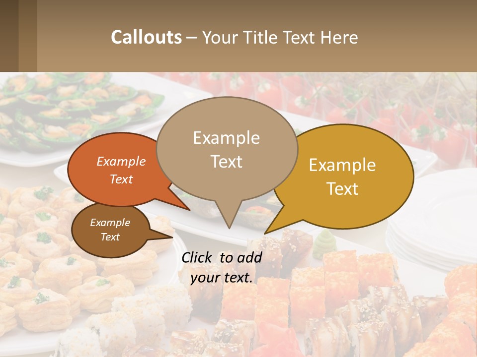 A Table With Plates Of Food On It PowerPoint Template