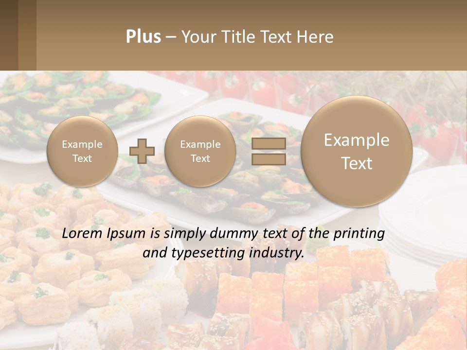 A Table With Plates Of Food On It PowerPoint Template