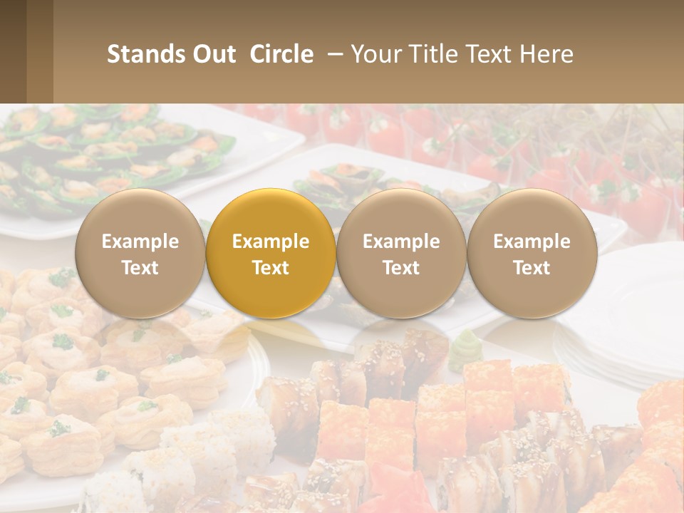 A Table With Plates Of Food On It PowerPoint Template