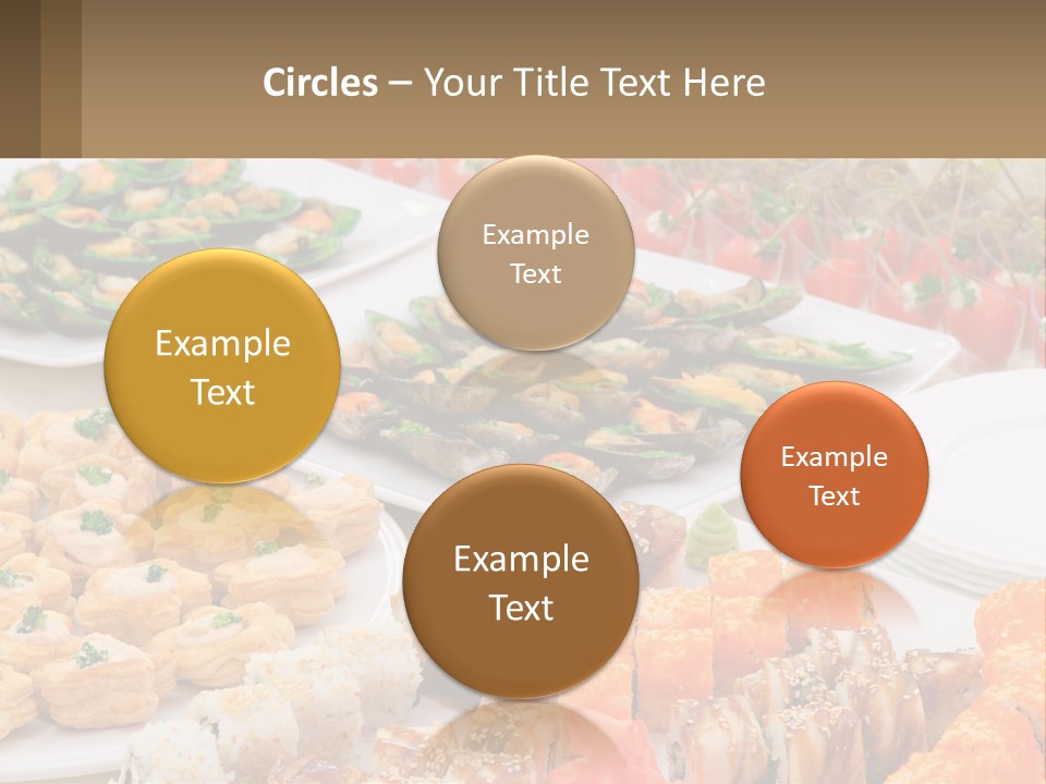 A Table With Plates Of Food On It PowerPoint Template