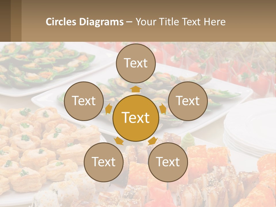 A Table With Plates Of Food On It PowerPoint Template