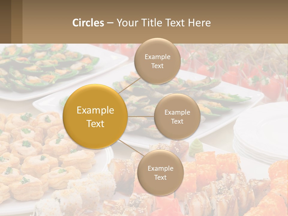 A Table With Plates Of Food On It PowerPoint Template
