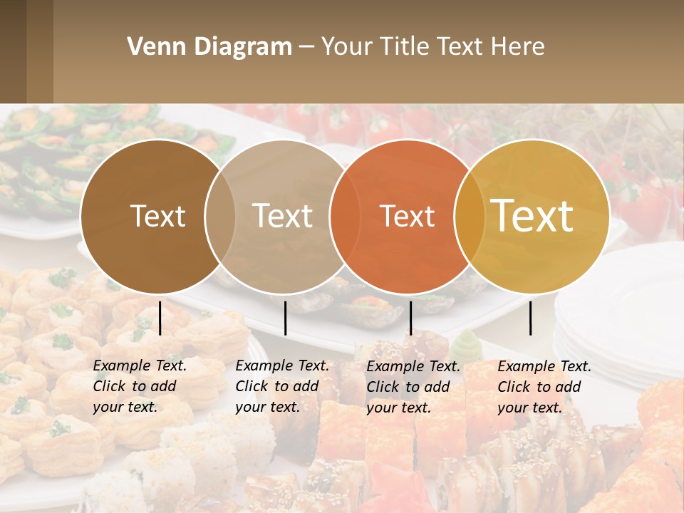 A Table With Plates Of Food On It PowerPoint Template
